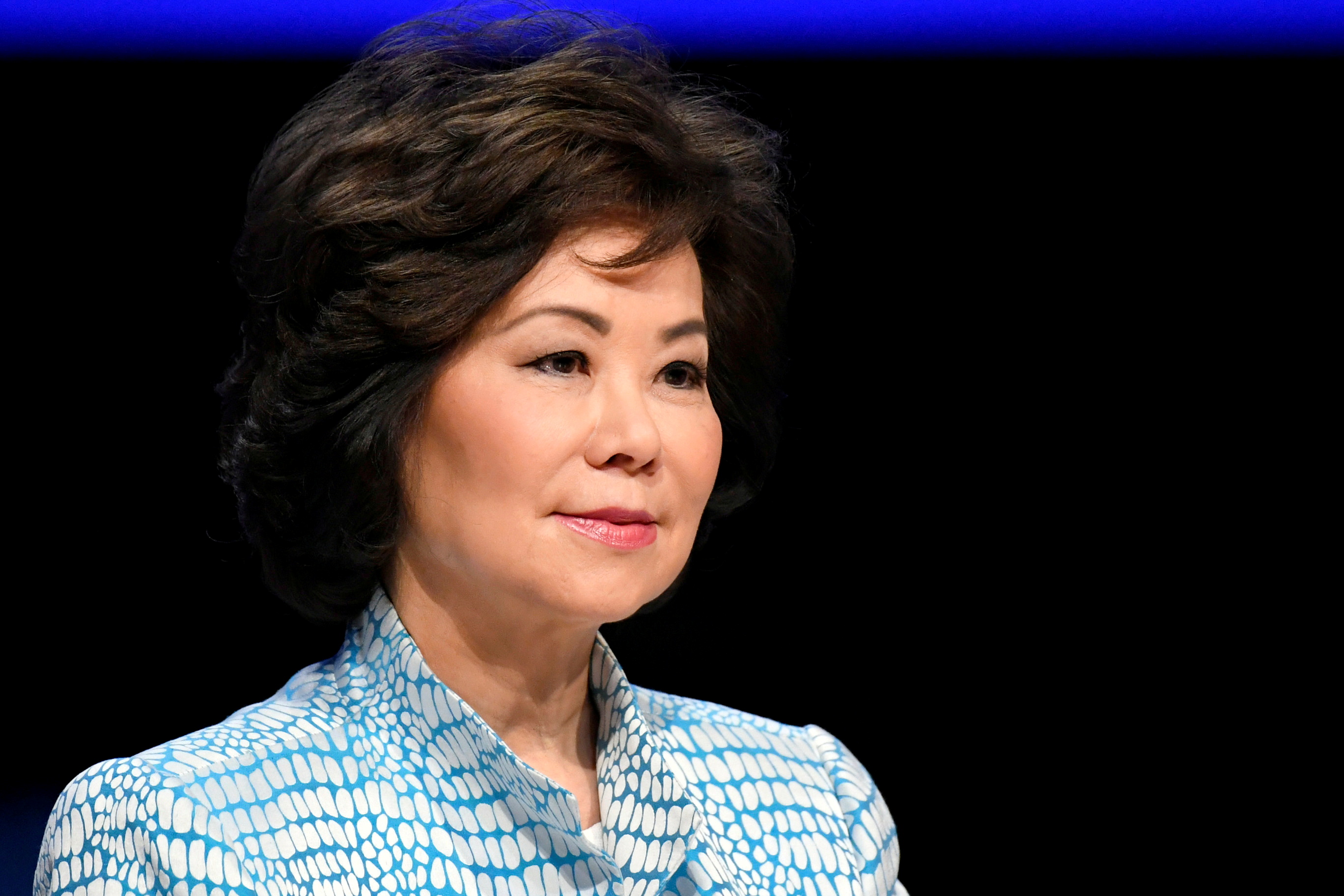 Elaine Chao, the US secretary of transportation, speaking at the Global Entrepreneurship Summit 2019 (GES 2019) in The Hague, Netherlands on June 4, 2019. (Photo by Reuters)