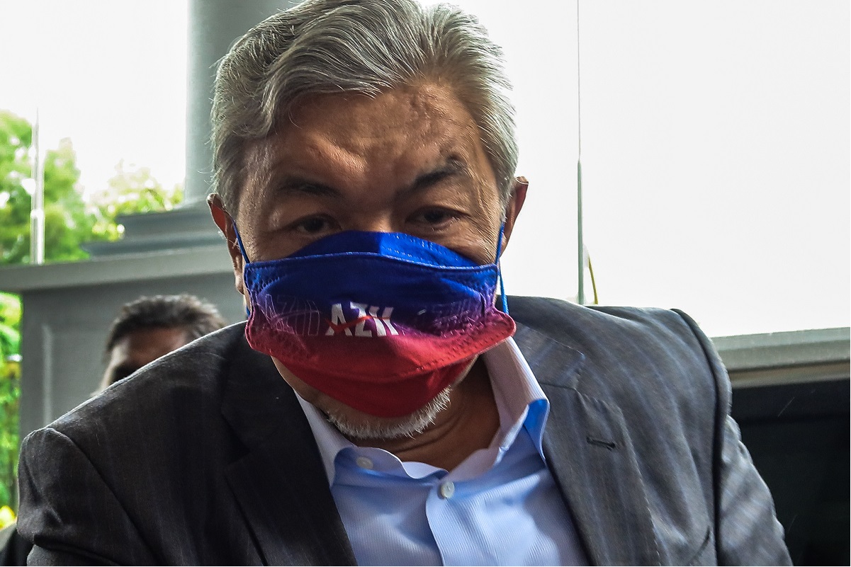 Zahid is on trial for 12 CBT charges, along with eight for corruption and 27 for money laundering, involving tens of millions of ringgit belonging to Yayasan Akalbudi. (Photo by Zahid Izzani Mohd Said/The Edge)