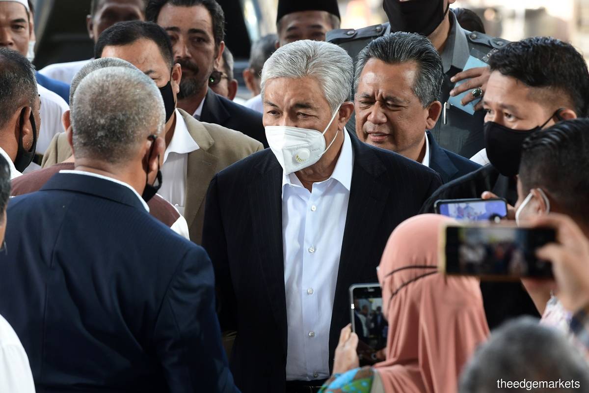 Zahid as seen at the Kuala Lumpur Court Complex on Monday (July 4) (Photo by Patrick Goh/The Edge)