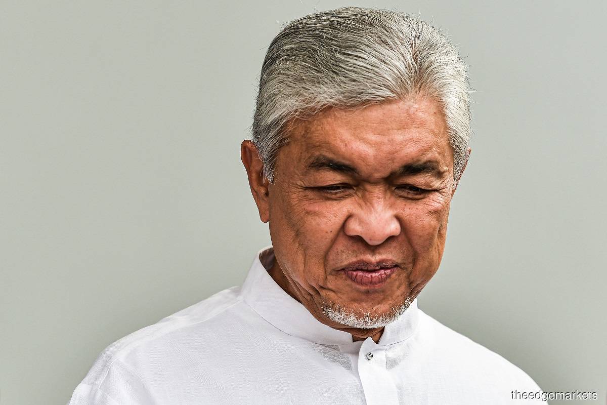 Ahmad Zahid claimed that Muhyiddin’s statement implied that he had used a shortcut to try to settle and postpone his ongoing court case, that he had asked for Muhyiddin’s help to intervene in the court case and the judiciary system, to order the dissolution of the Johor State Legislative Assembly, and also implied that he was not a respectable and exemplary leader. (Photo by Zahid Izzani Mohd Said/The Edge)