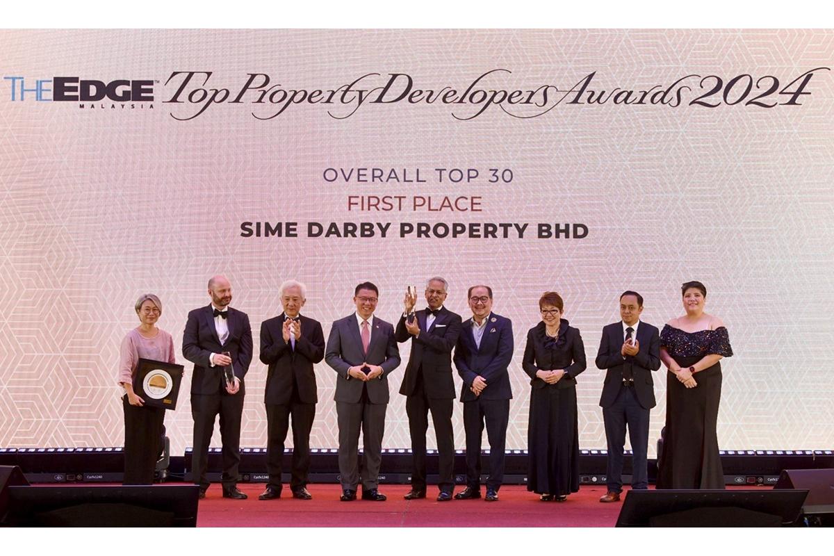 森那美地产 (Sime Darby Property) 在 2024 年《The Edge》马来西亚顶级房地产开发商奖中夺得冠军