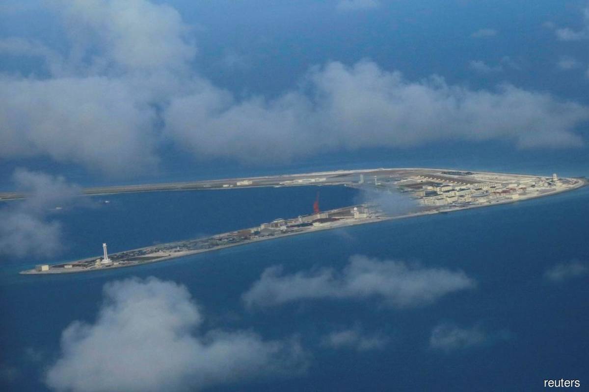 A Reuters filepix of a China-occupied area at Spratly Island, called Subi Reef, at South China Sea in April 2017 for illustration purpose only.