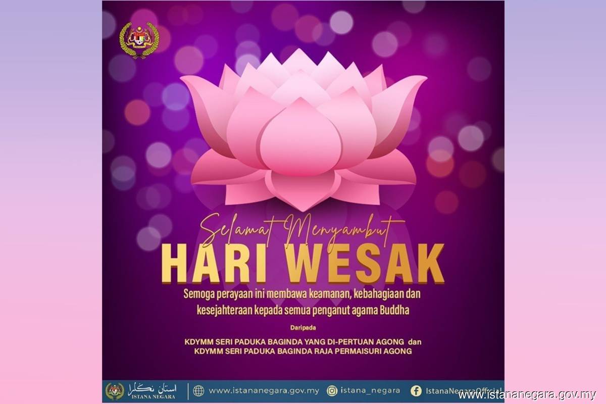 Agong, Raja Permaisuri wish Happy Wesak Day to Buddhists | KLSE Screener