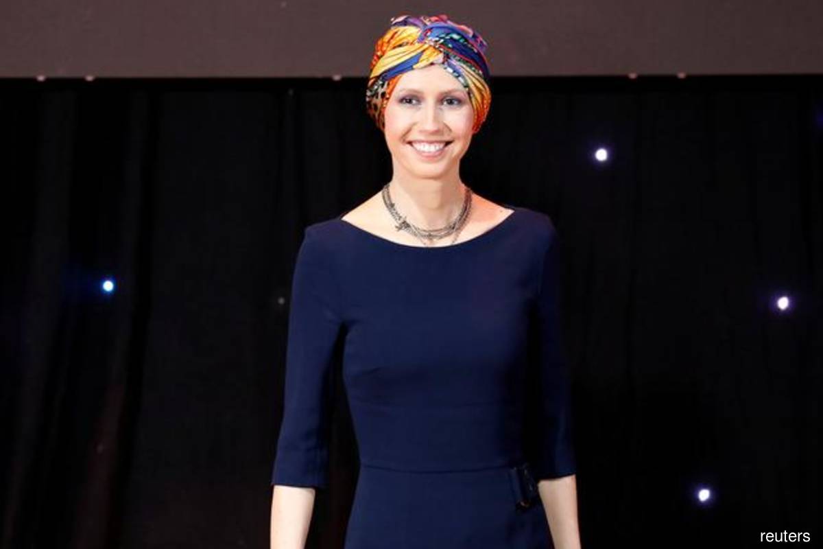 Asma al-Assad, wife of Syrian President Bashar al-Assad, is seen in this filepix taken at Damascus on Dec 3, 2018 (Photo credit: Omar Sanadiki/Reuters)