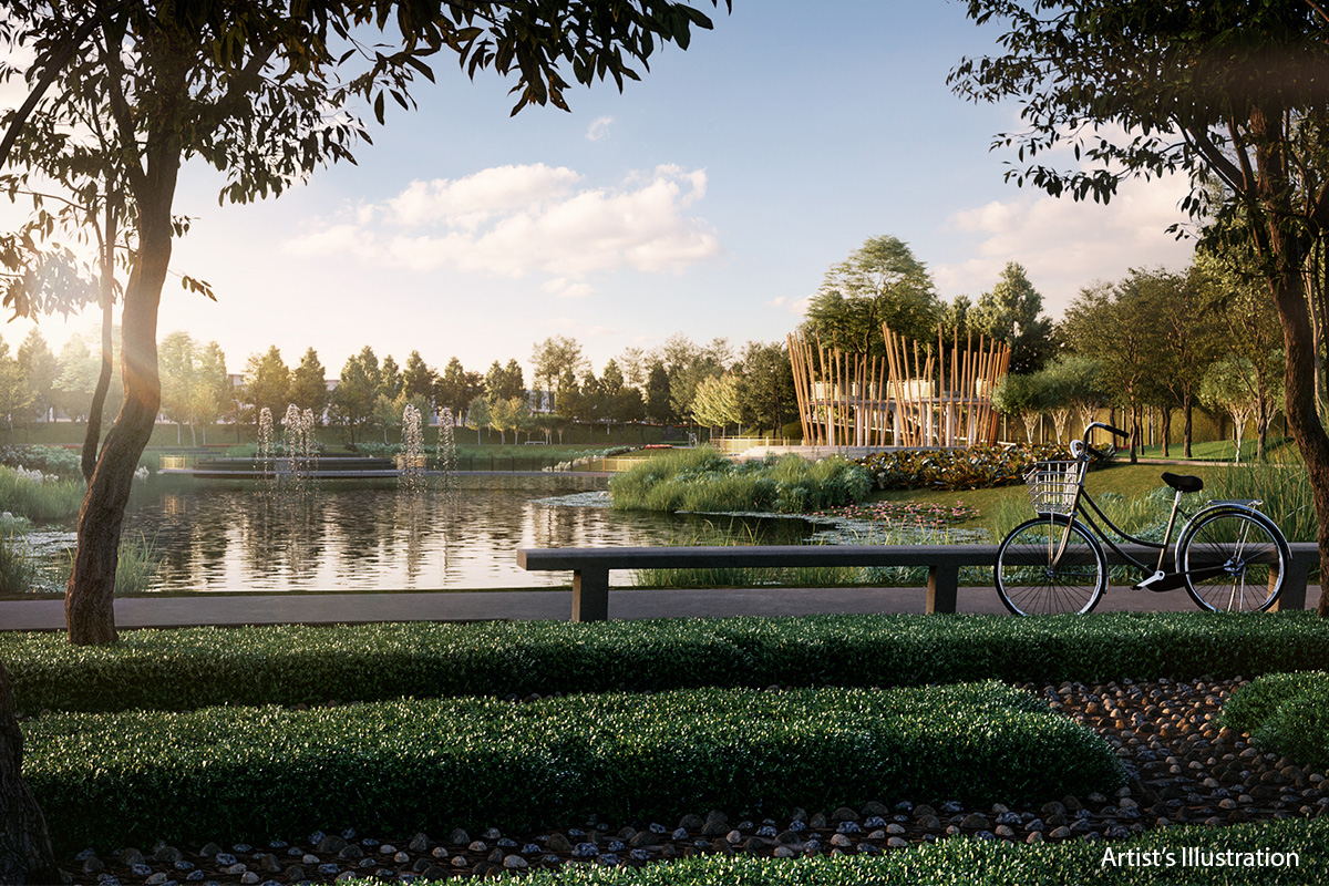Future residents of Resort Residence 2 will have easy access to the precinct’s 6.3-acre lake park, which offers facilities such as a tree house, reflexology path, gym stations and water features