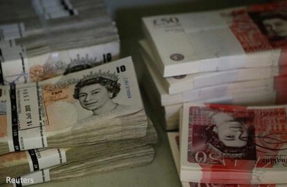 Sterling hits six-week low as UK data paints mixed picture