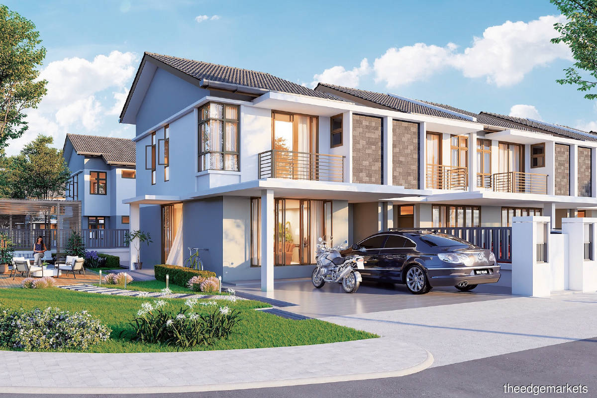 The 2-storey terraced houses will have built-ups of 1,512 to 2,158 sq ft, a land area of 20ft by 70ft and an indicative price of RM500,000 and below (Photo by Boustead Properties)