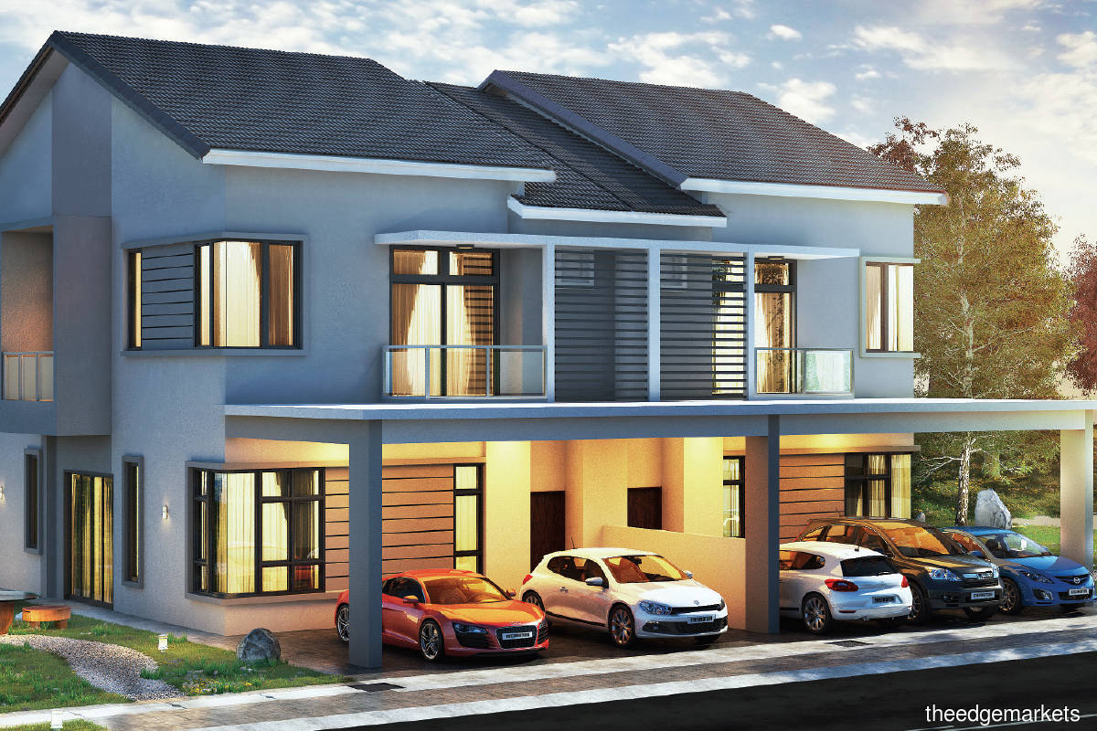 An artist’s impression of the semi-detached houses at Parc Residensi 2 (Photo by Aman Setia)