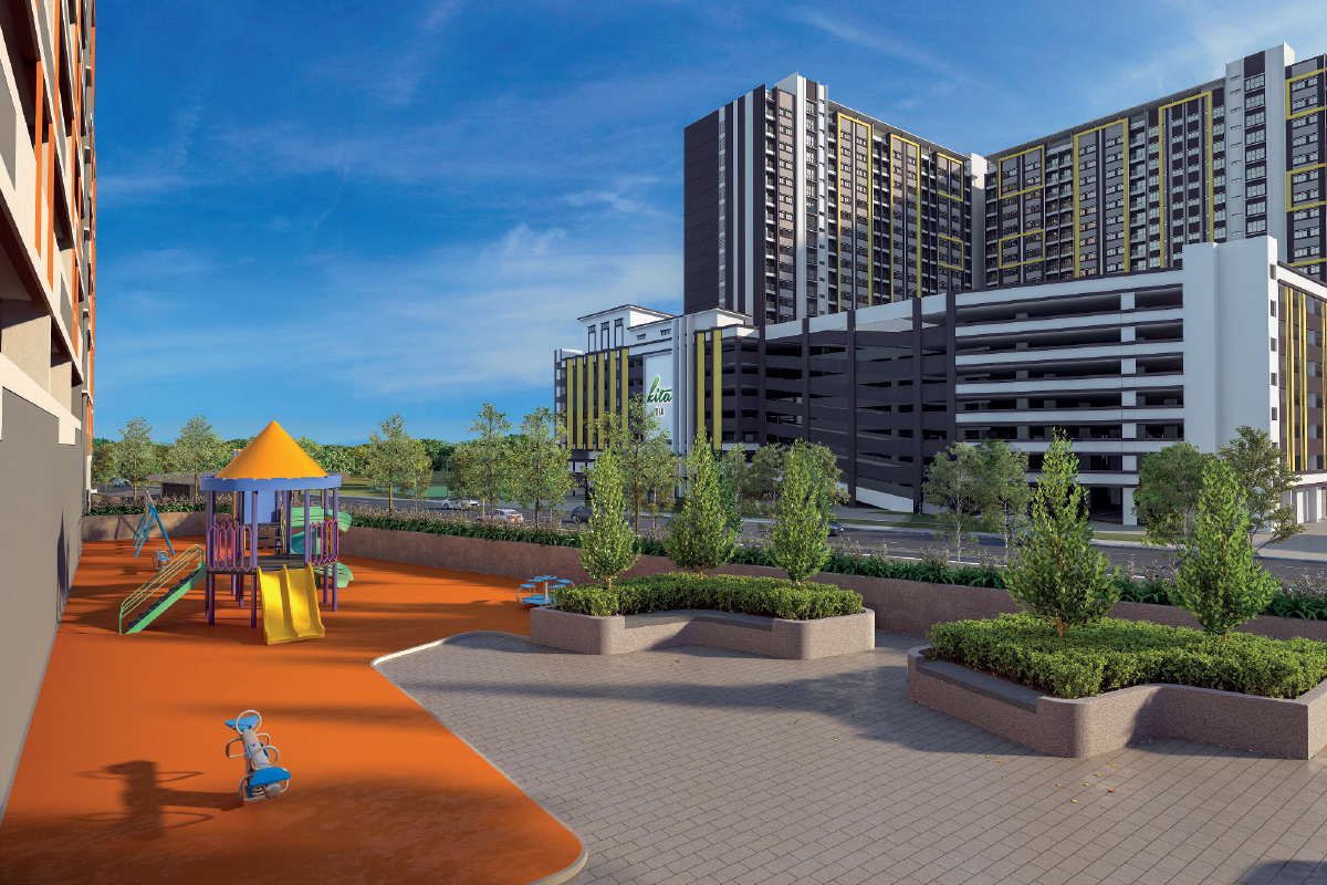  An artist's impression of recreational facilities at KITA Sejati, one of KITA @ Cybersouth township's high-rise residential developments (Photo by LBS Bina)