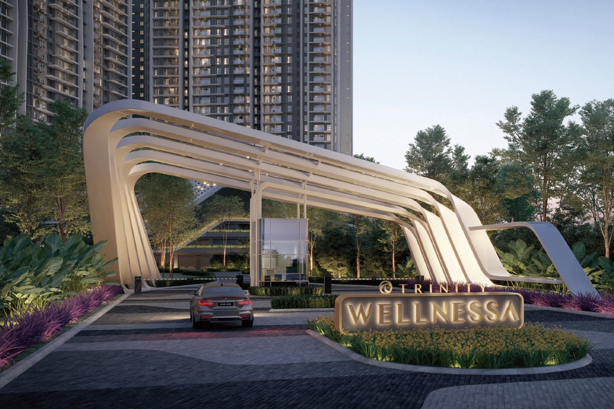 An artist’s impression of the entrance of Trinity Wellnessa (Photo by Trinity Group)