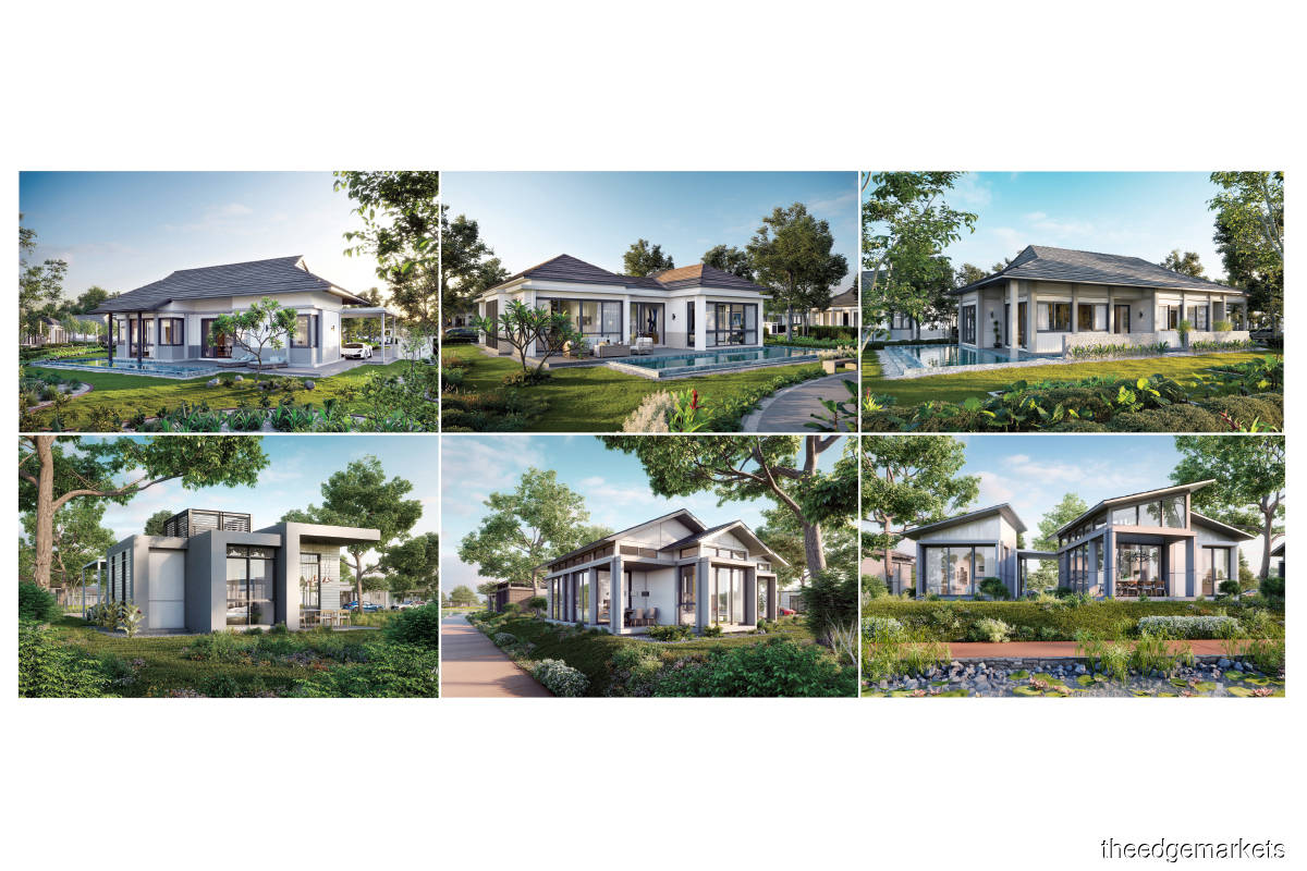 Clockwise from far left: Artist’s impressions of the larger homes —  Ko Samui, Bali and Borneo — and the smaller homes — Monet, Renoir and Cézanne (Photo by HIL Industries)