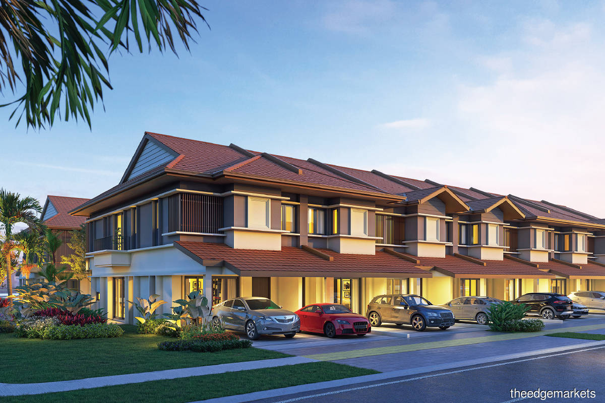 An artist’s impression of the link villa of Rimbaran (Photo by S P Setia)