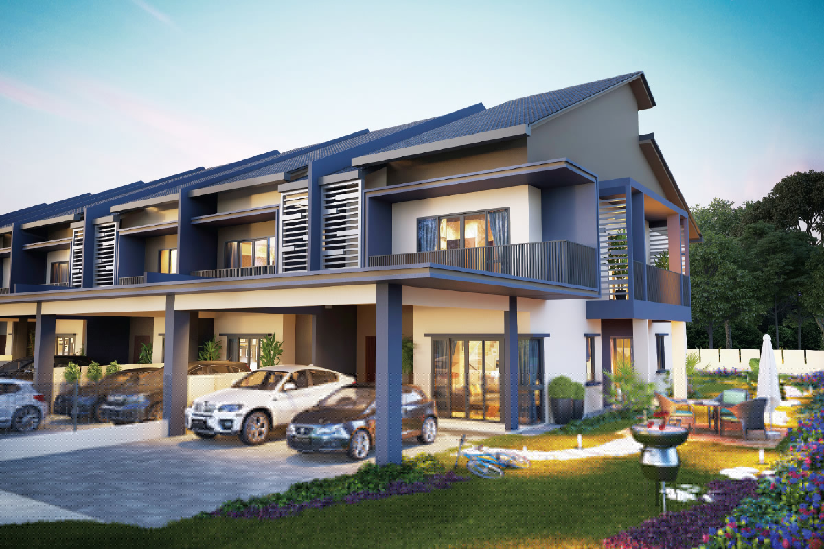 An artist’s impression of Garden Homes in Serlesa Villas, Chong’s first residential project (Photo by Winfar Group)