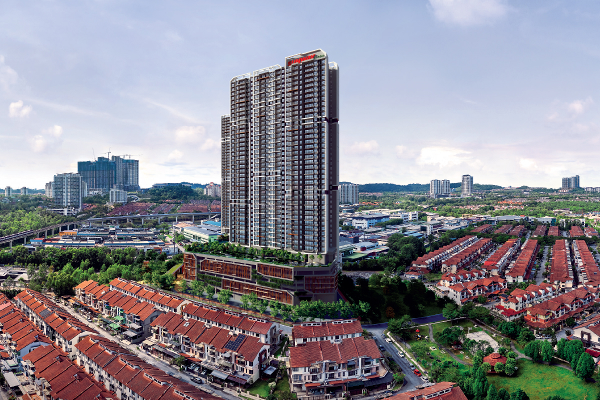 An artist’s impression of Plot A, a RM723 million condominium project with 748 condominium units in  two towers 
