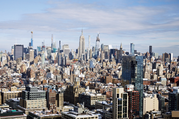 The property markets of New York (pictured) and Los Angeles, in particular, are expected to remain buoyant in the near future (Photo by Bloomberg)