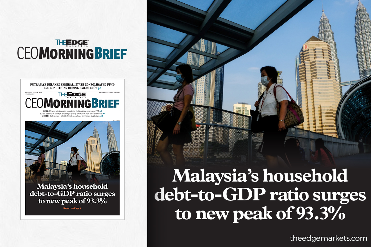 Malaysia S Household Debt To Gdp Ratio Surges To New Peak Of 93 3 The Edge Markets