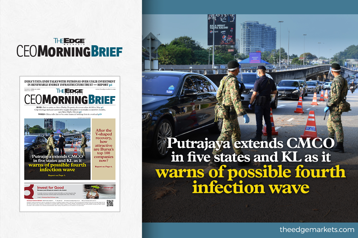 Putrajaya extends CMCO in five states and KL as it warns of possible fourth infection wave