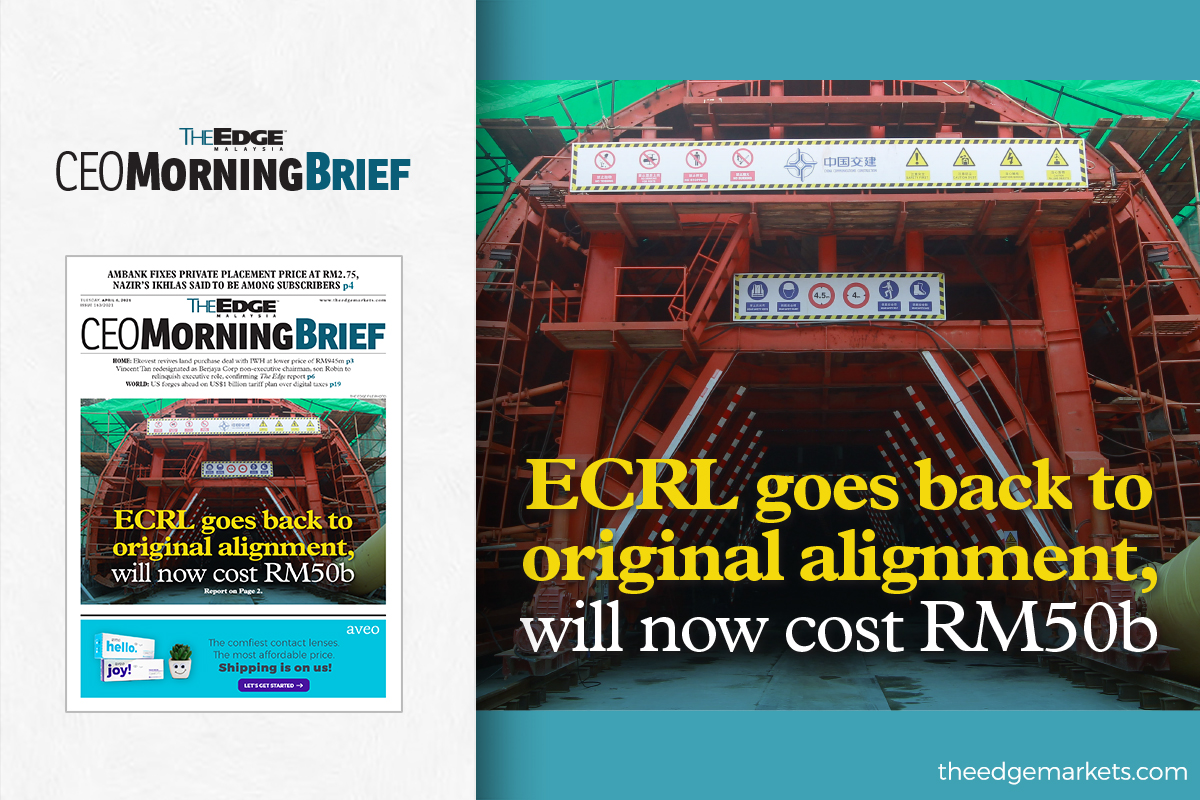 ECRL goes back to original alignment, will now cost RM50b