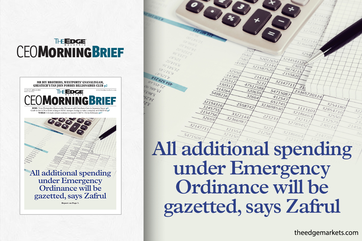 All additional spending under Emergency Ordinance will be gazetted, says Zafrul