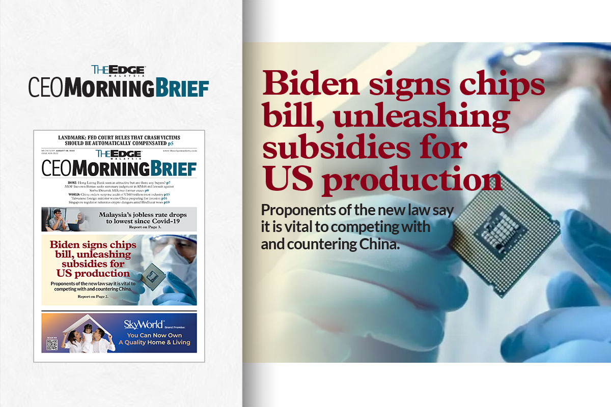 Biden signs chips bill, unleashing subsidies for US production