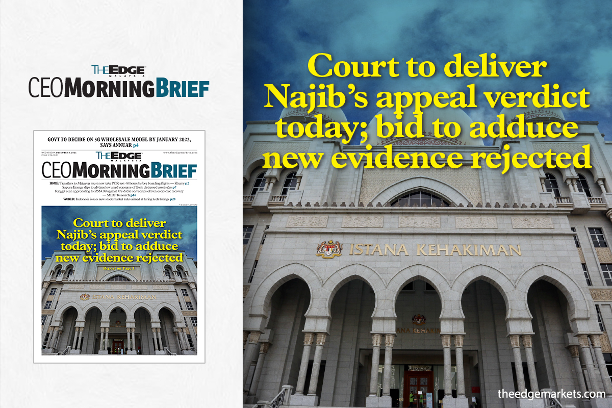 Court to deliver Najib's appeal verdict as scheduled; bid to adduce new evidence rejected