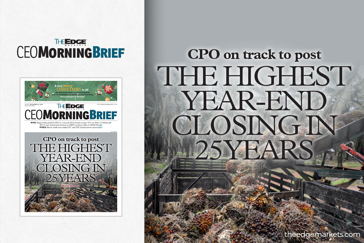 CPO on track to post the highest year-end closing in 25 years