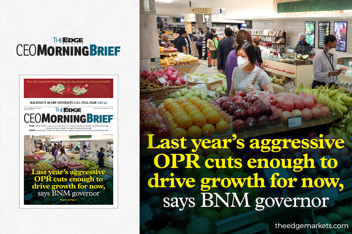 Last year's aggressive OPR cuts enough to drive growth for now, says BNM governor