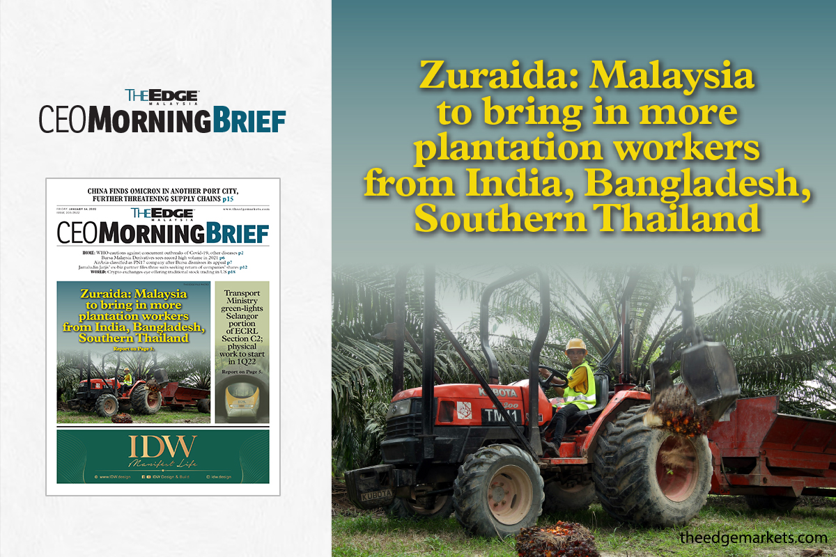 Zuraida: Malaysia to bring in more plantation workers from India, Bangladesh, Southern Thailand