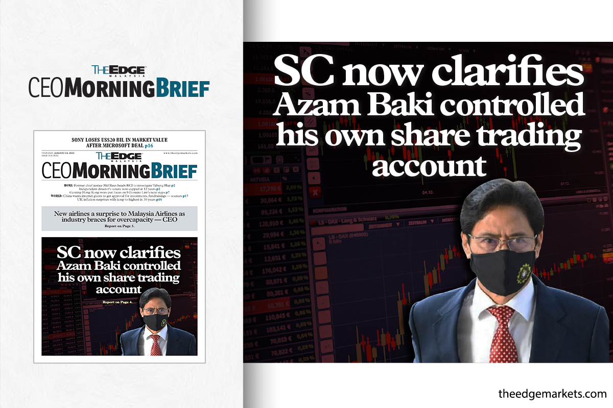 SC now clarifies Azam Baki controlled his own share trading account