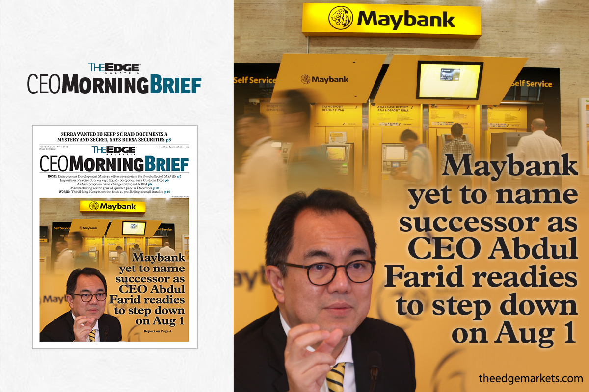 Maybank yet to name successor as CEO Abdul Farid readies to step down on Aug 1