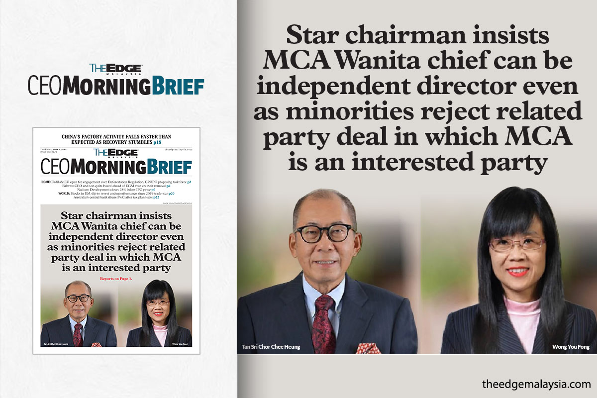 Star Media chairman insists MCA Wanita chief can be independent director of the MCA-controlled company
