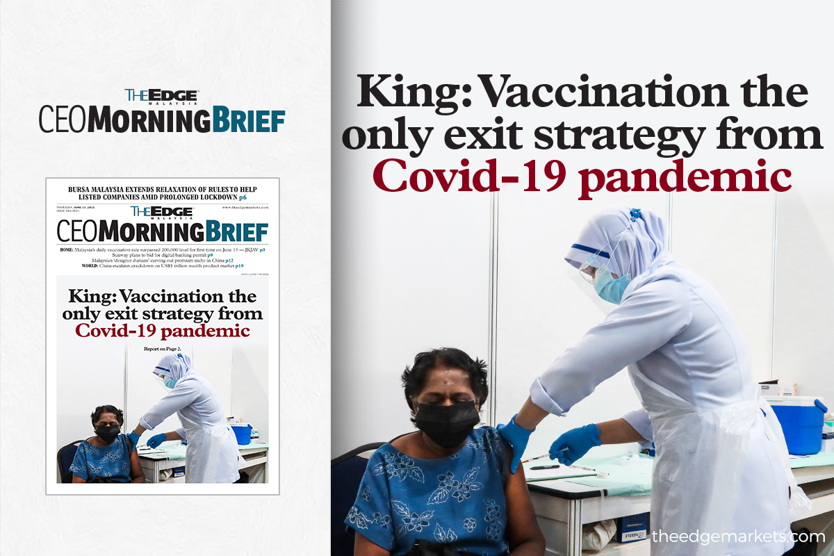 King: Vaccination the only exit strategy from Covid-19 pandemic