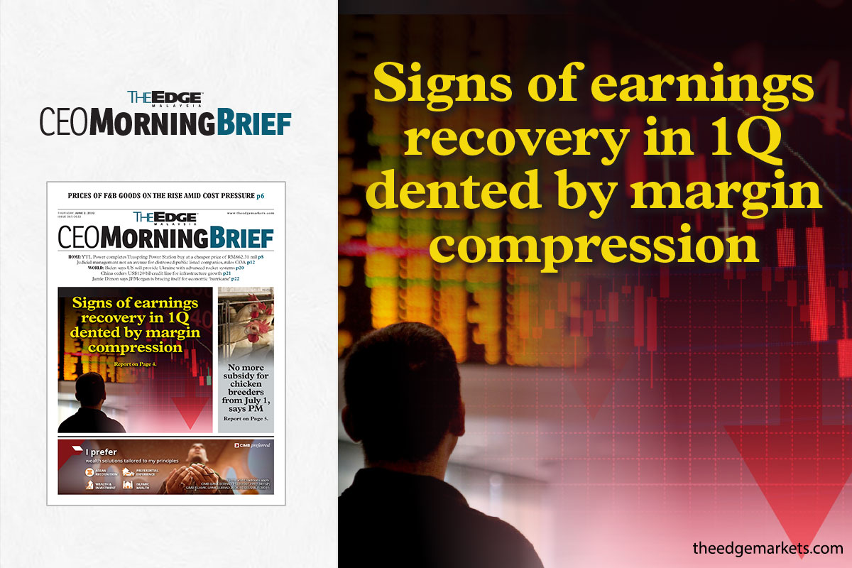 Signs of earnings recovery in 1Q dented by margin compression