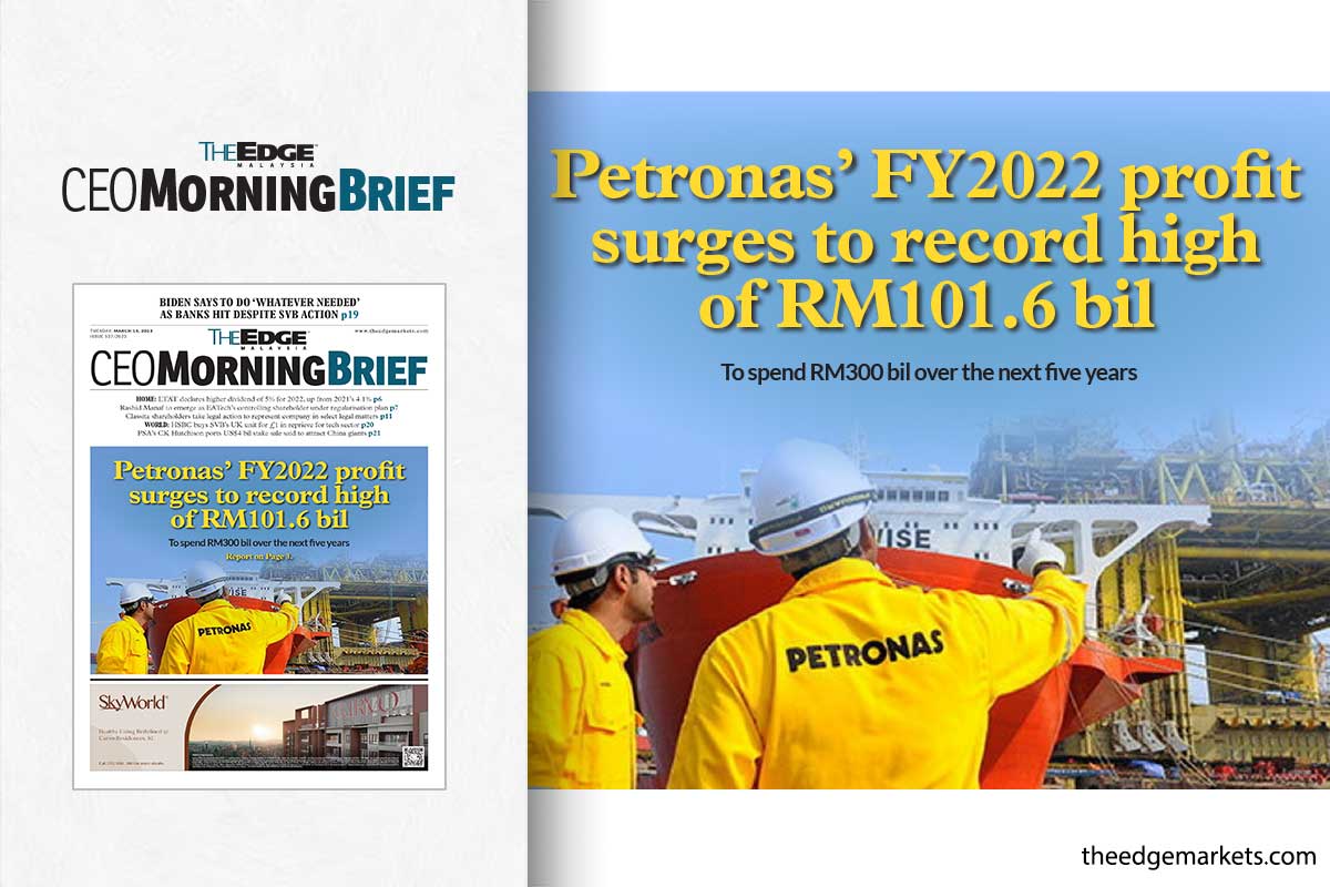 Petronas' FY2022 profit surges to record high of RM101.6 bil