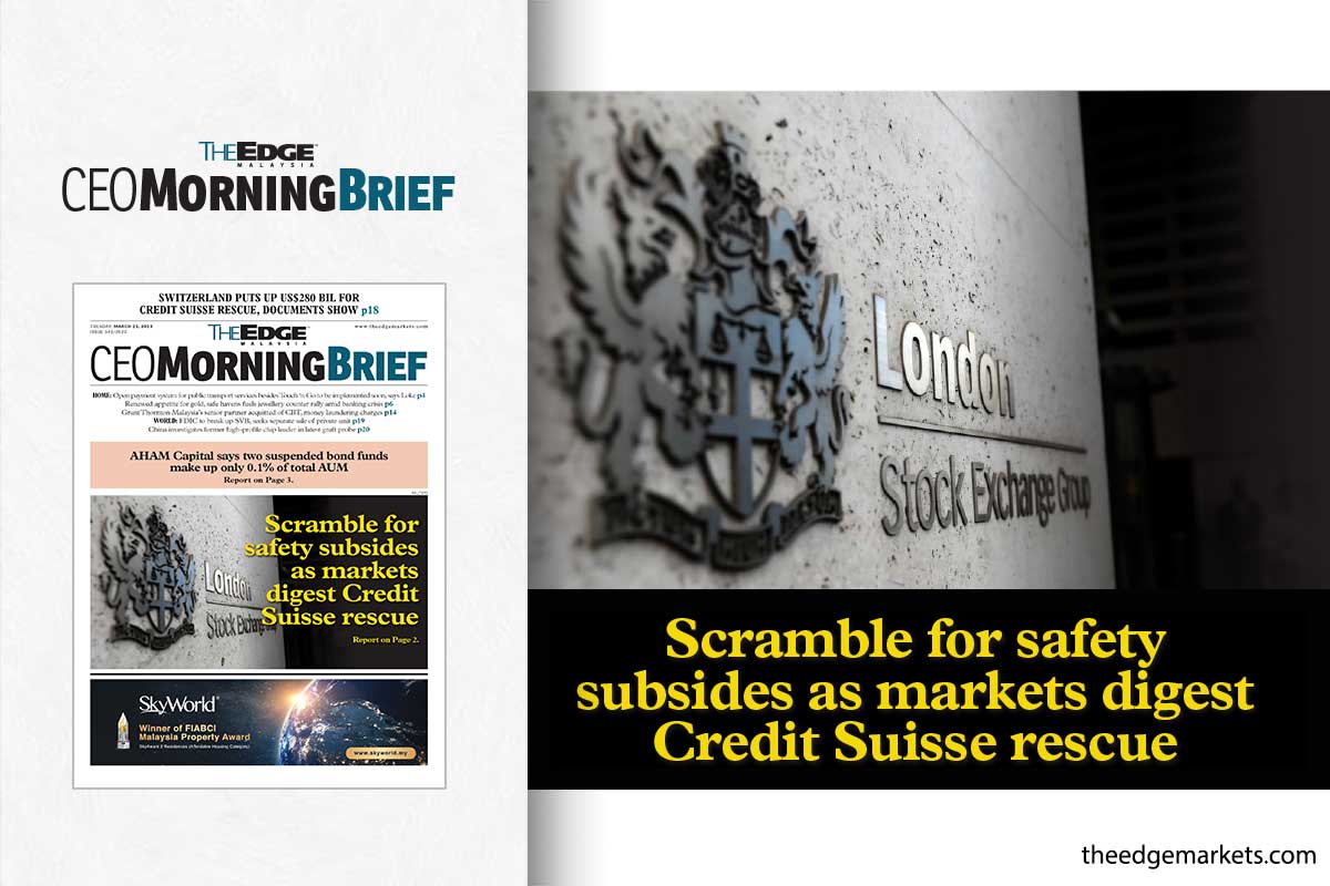 Scramble for safety subsides as markets digest Credit Suisse rescue