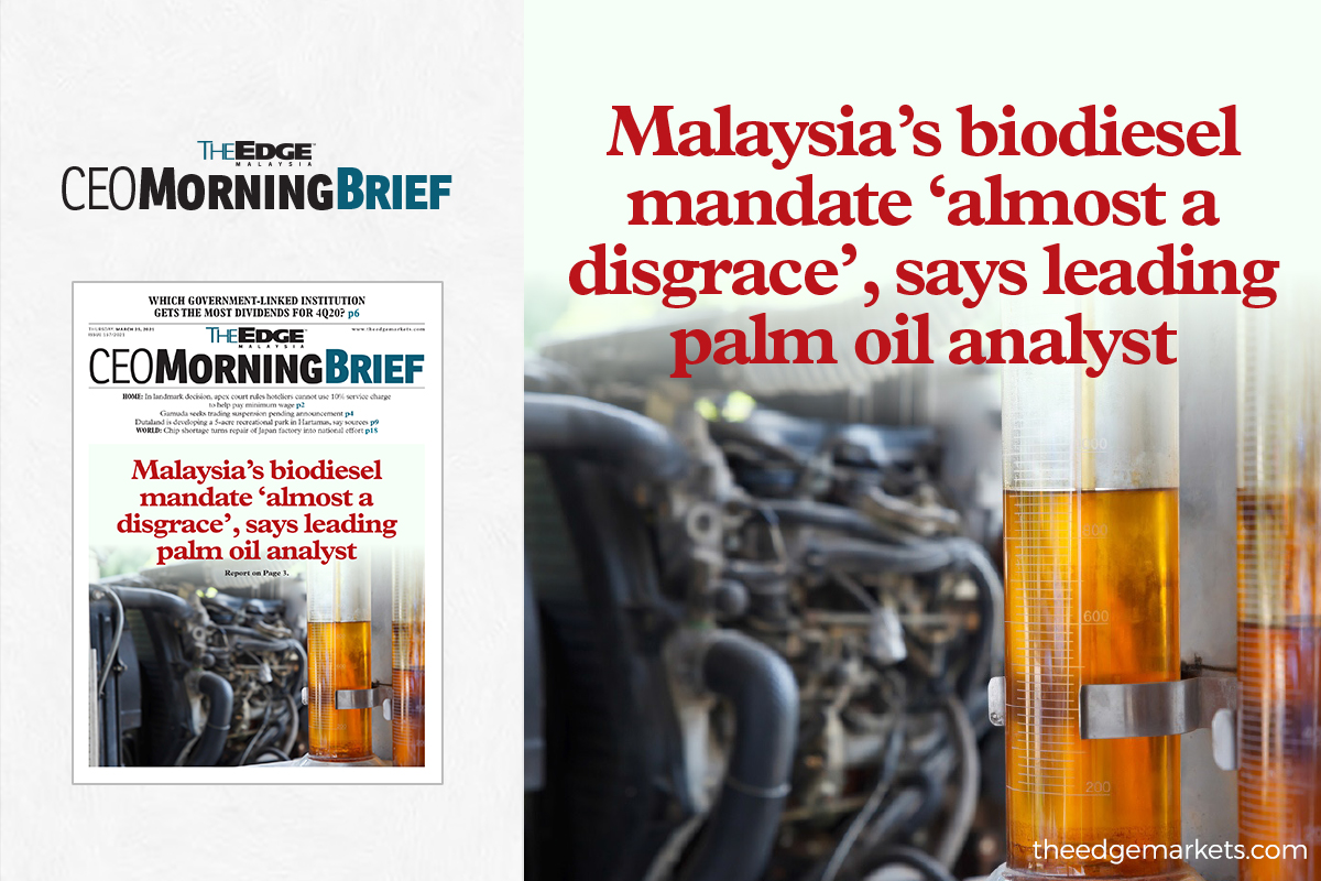 Malaysia’s biodiesel mandate ‘almost a disgrace’, says leading palm oil analyst