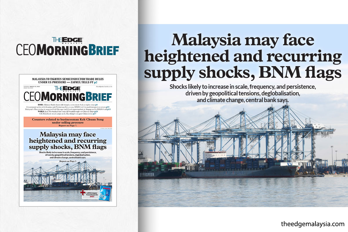 Malaysia may face heightened and recurring supply shocks, BNM flags