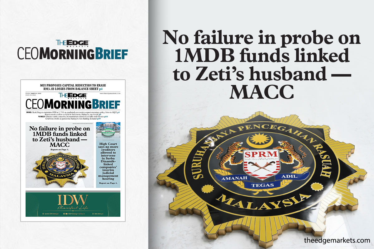 No failure in probe on 1MDB funds linked to Zeti’s husband — MACC