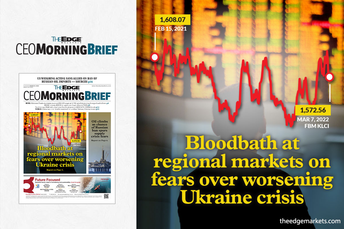 Bloodbath at regional markets on fears over worsening Ukraine crisis