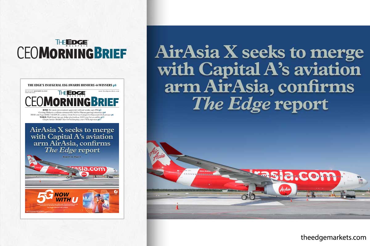 AirAsia X seeks to merge with Capital A’s aviation arm AirAsia, confirms The Edge report