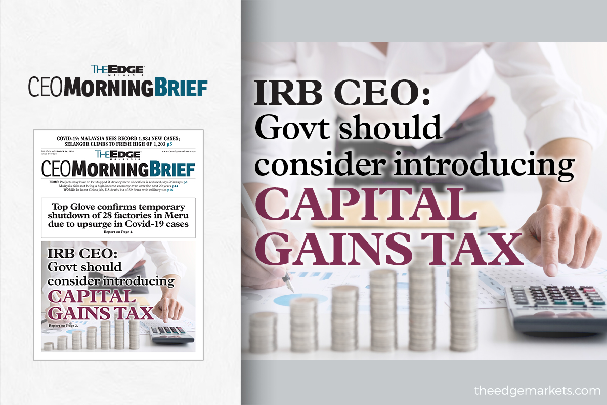 Irb Ceo Govt Should Consider Introducing Capital Gains Tax The Edge Markets
