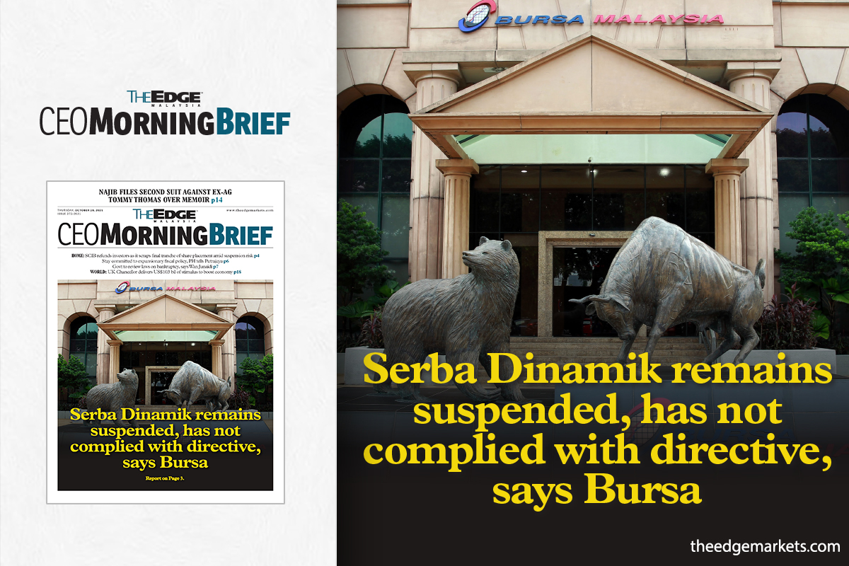 Serba Dinamik remains suspended, has not complied with directive, says Bursa