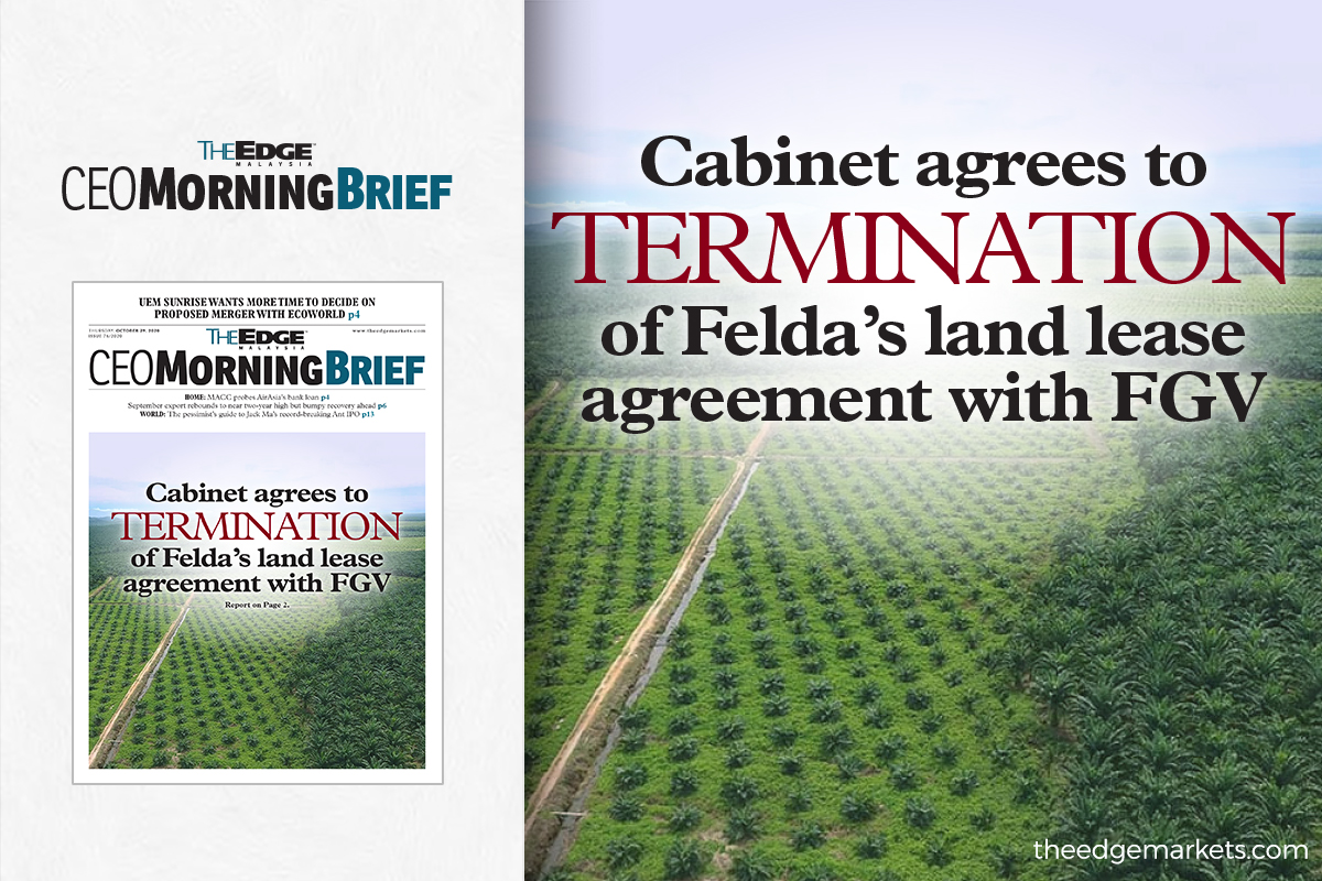 Cabinet agrees to termination of Felda’s land lease agreement with FGV