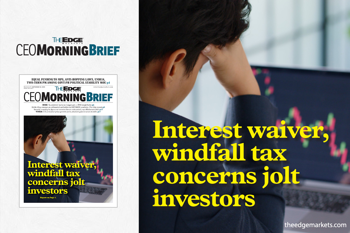Interest waiver, windfall tax concerns jolt investors