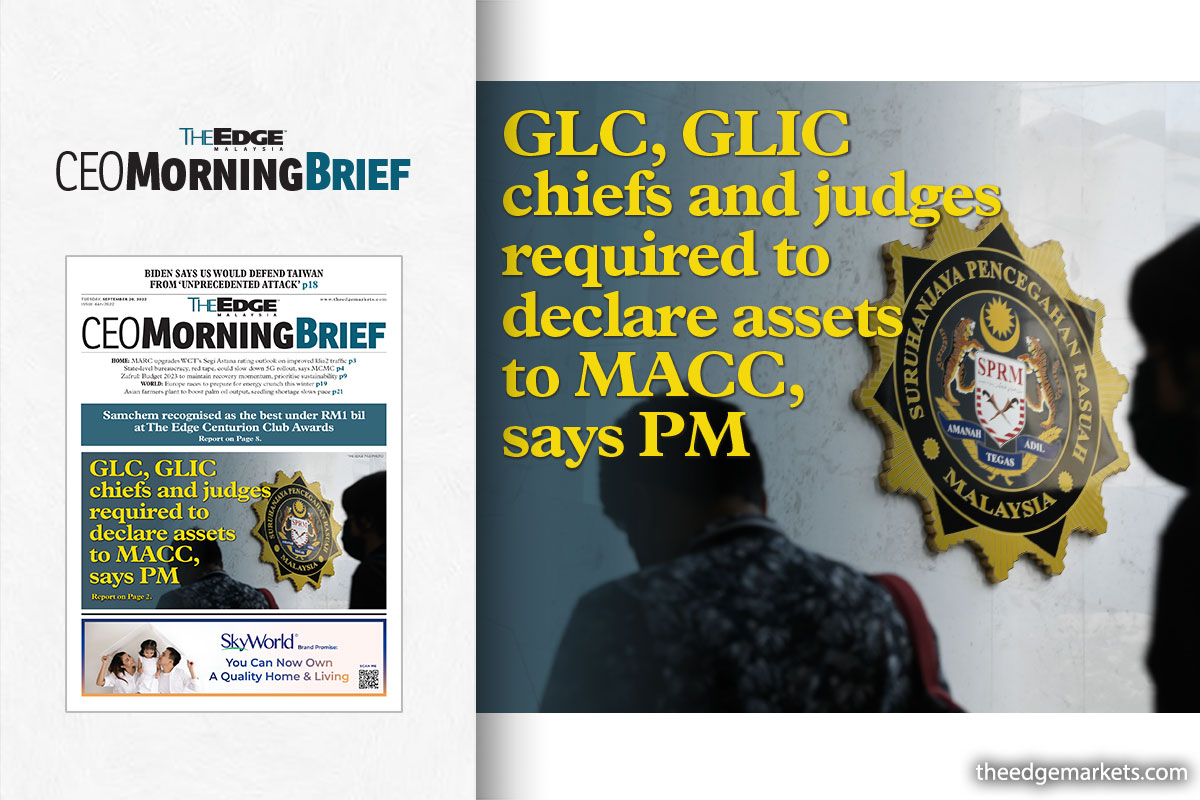 GLC, GLIC chiefs and judges required to declare assets to MACC, says PM
