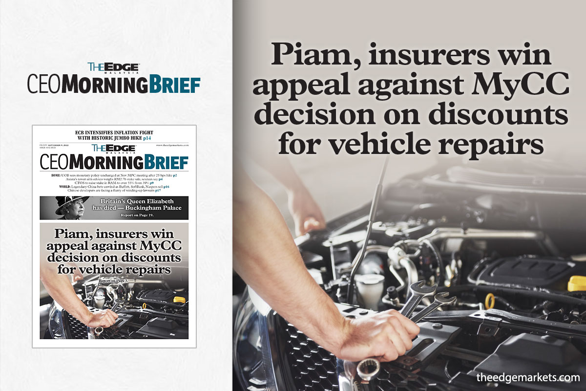 Piam, insurers win appeal against MyCC decision on discounts for vehicle repairs