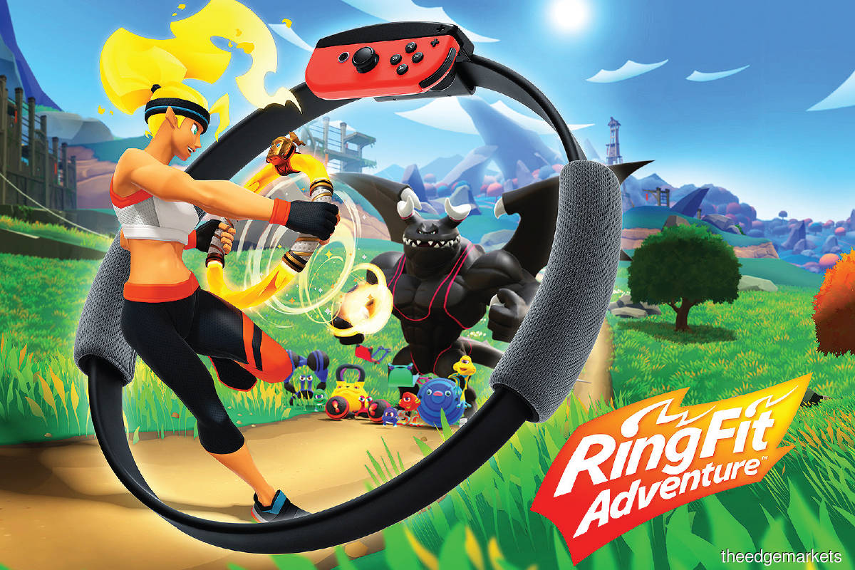 Ring Fit Adventure is a game on Nintendo Switch that involves the use of Ring-Con, which is a Pilates ring. (Photo by  Nintendo.com)