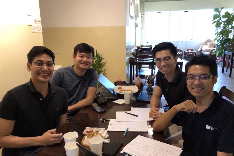 From left: DatsPro Technologies chief business development officer Nabil Rasyad Abdul Jalil, Liew, Tian and Teh. 