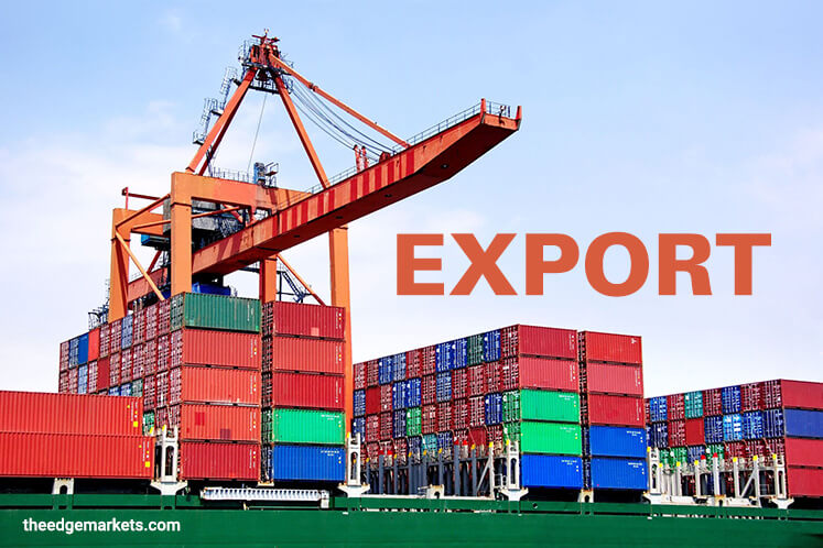 Real export growth on the decline