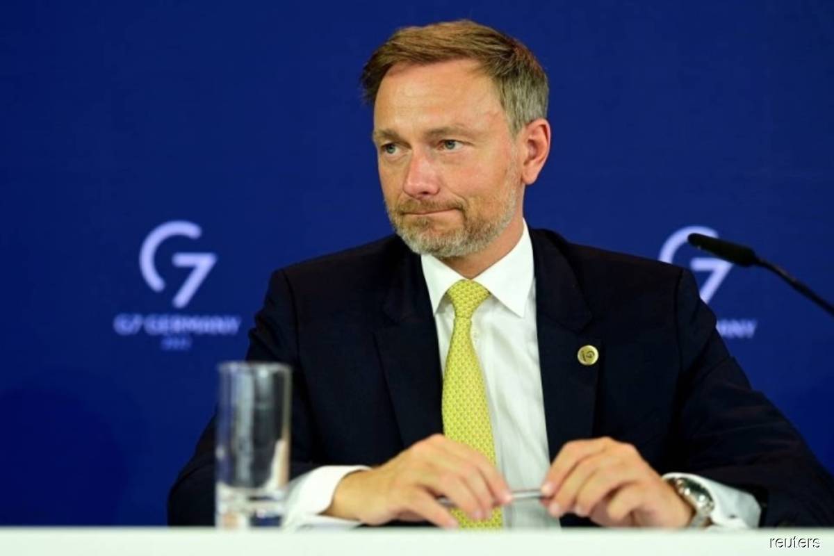 Germany's Finance Minister Christian Lindner addresses a news conference after the G7 Summit in Koenigswinter, near Bonn, Germany on Friday, May 20, 2022. (Photo by Reuters)